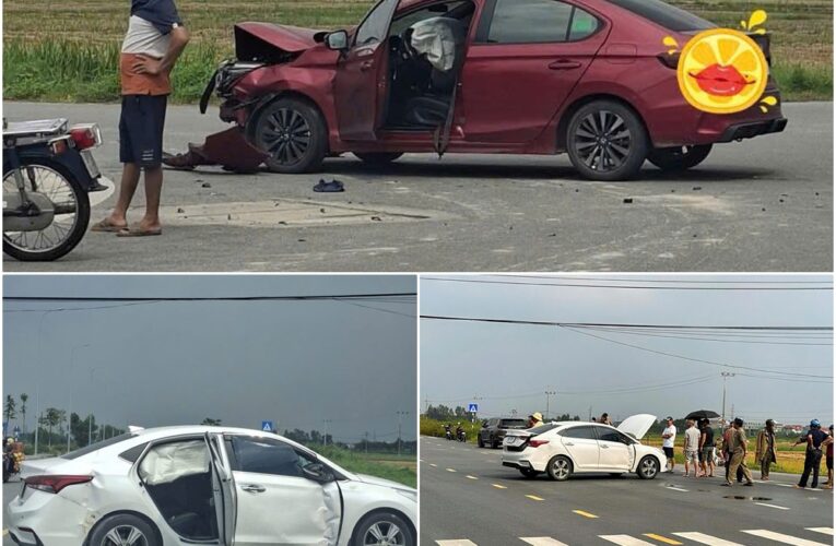 TOÀN CẢNH hiện trường vụ TN tại đoạn đường mới đi xuống Yên Nho, phường Thuận Thành, Bắc Ninh