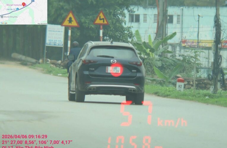 Bắc Ninh: Danh sách 675 trường hợp chạy quá tốc độ từ ngày 06/4/2026 đến ngày 12/4/2026